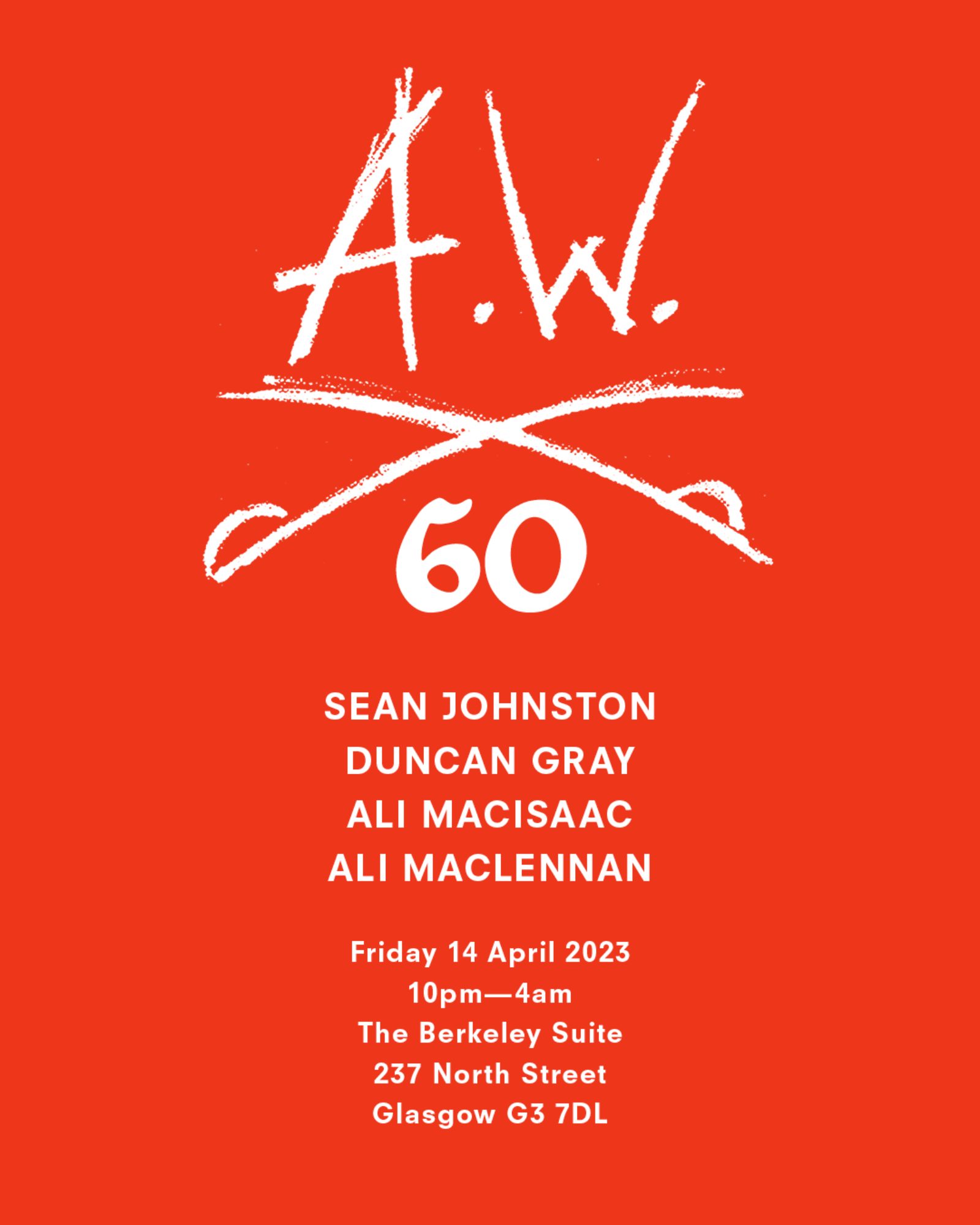 ANDREW WEATHERALL 60TH PARTY