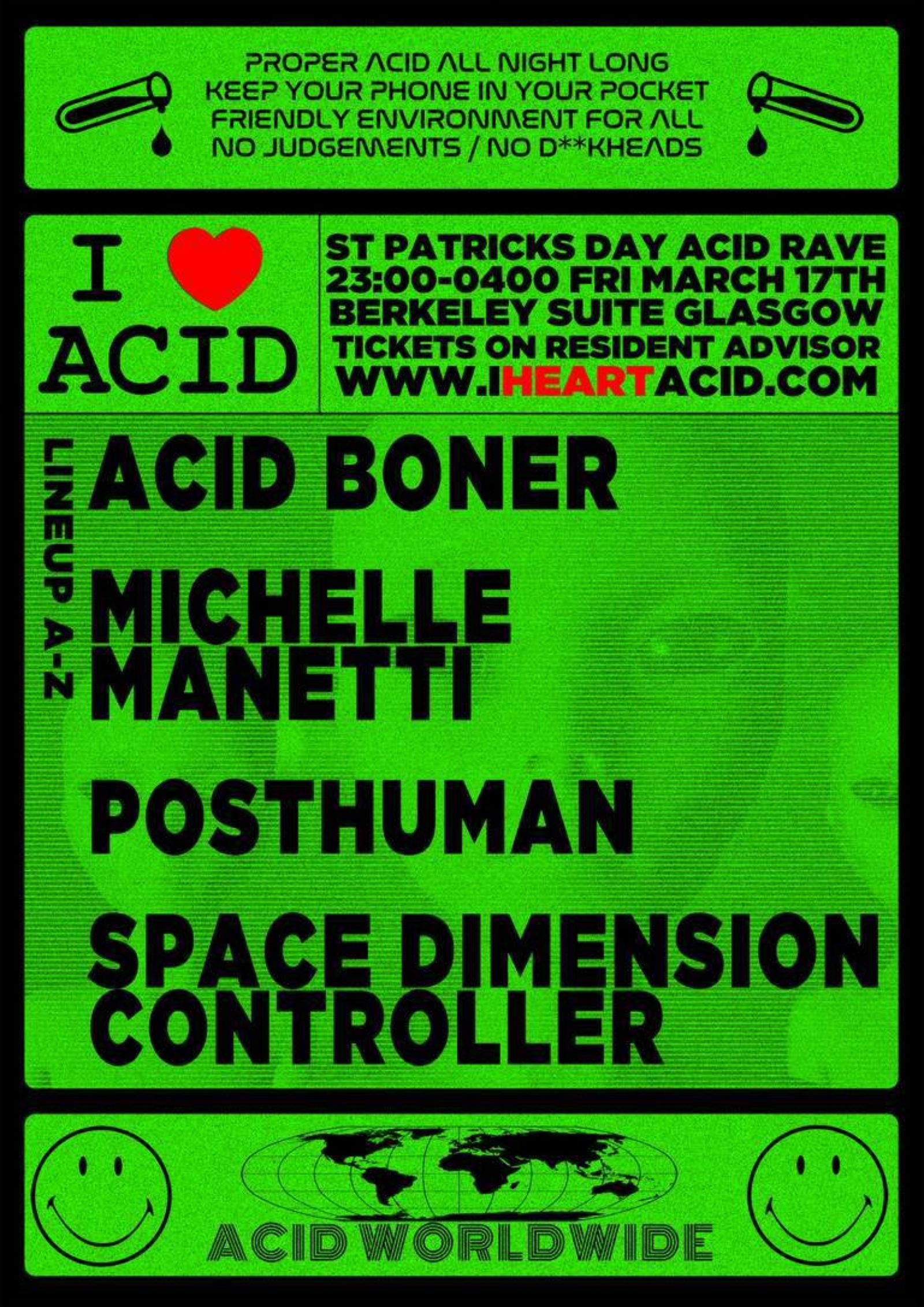 I LOVE ACID ST.PATRICK'S DAY RAVE