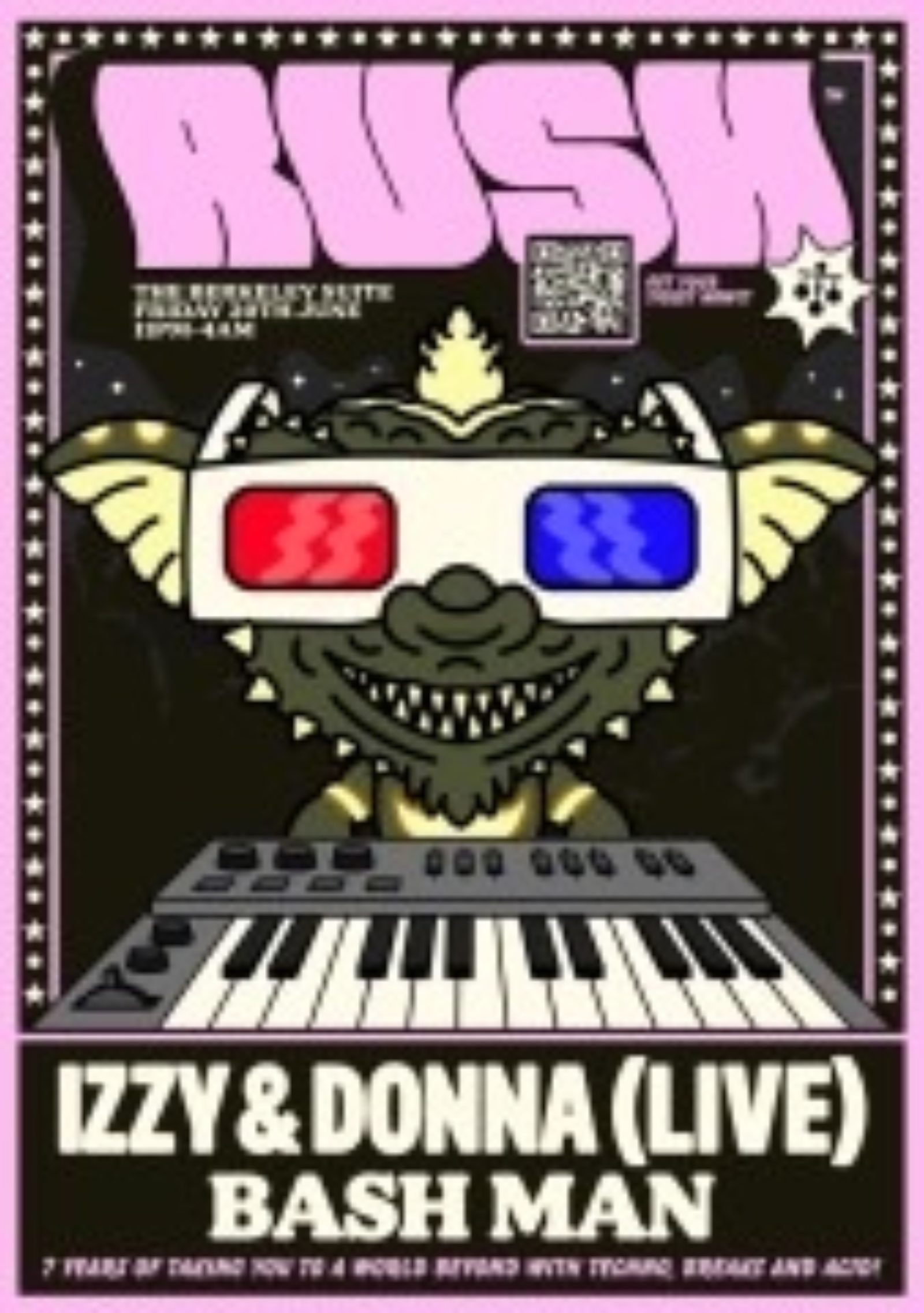 RUSH - Bash Man, Izzy & Donna (LIVE) (FREE B4 MIDNITE TICKETS)