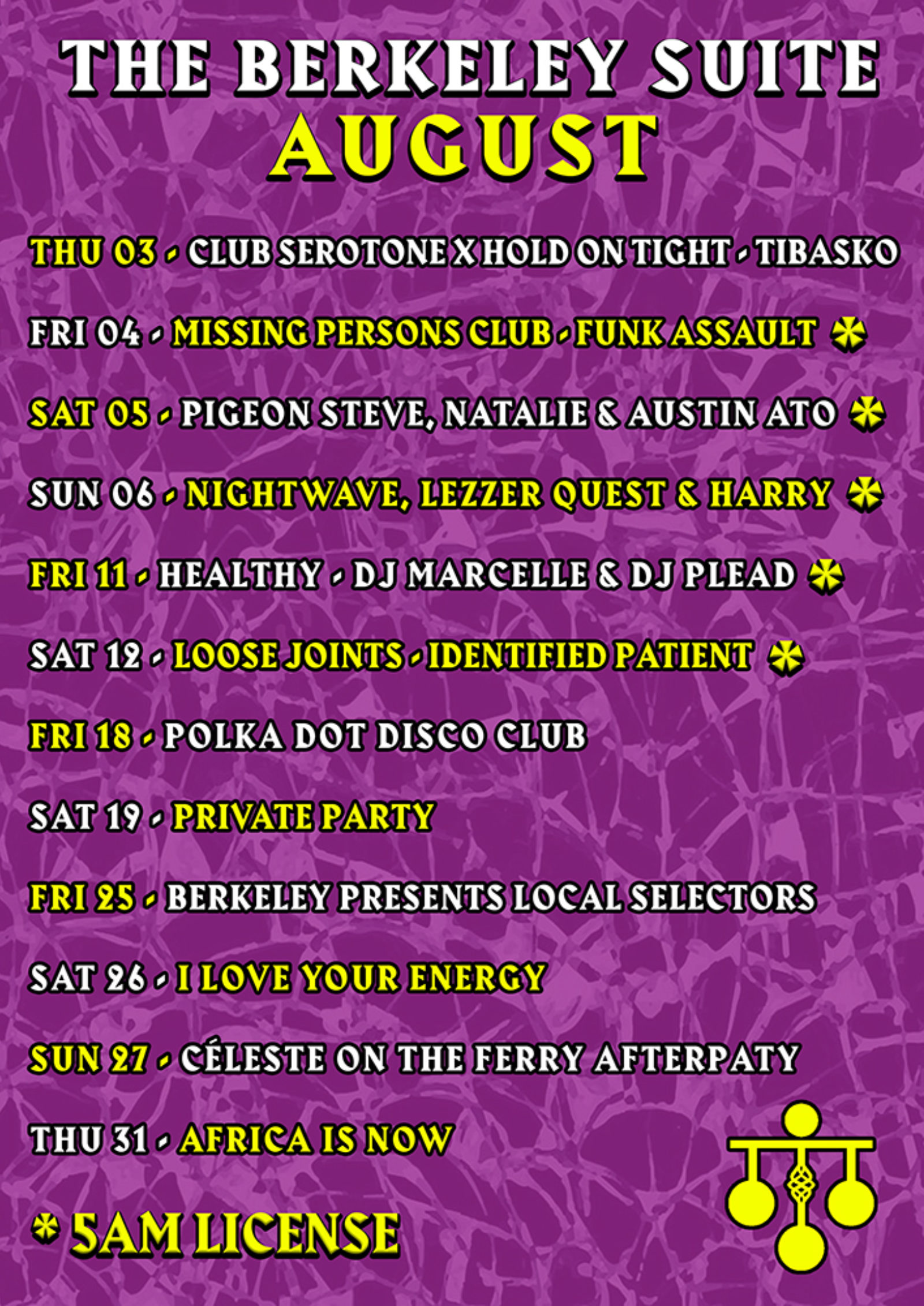 BERKELEY AUGUST LISTINGS
